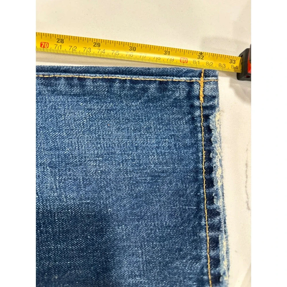 Polo Ralph Lauren Men's Straight Leg Jeans Dark Wash Distressed Size 33x32‎